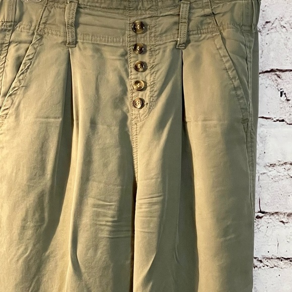 Womens Cest 1946 elastic waist pants. Army Green Belt Loops Small (C-19) - Picture 2 of 9